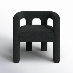Aruna Solid Boucle Dining Arm Chair | Joss & Main